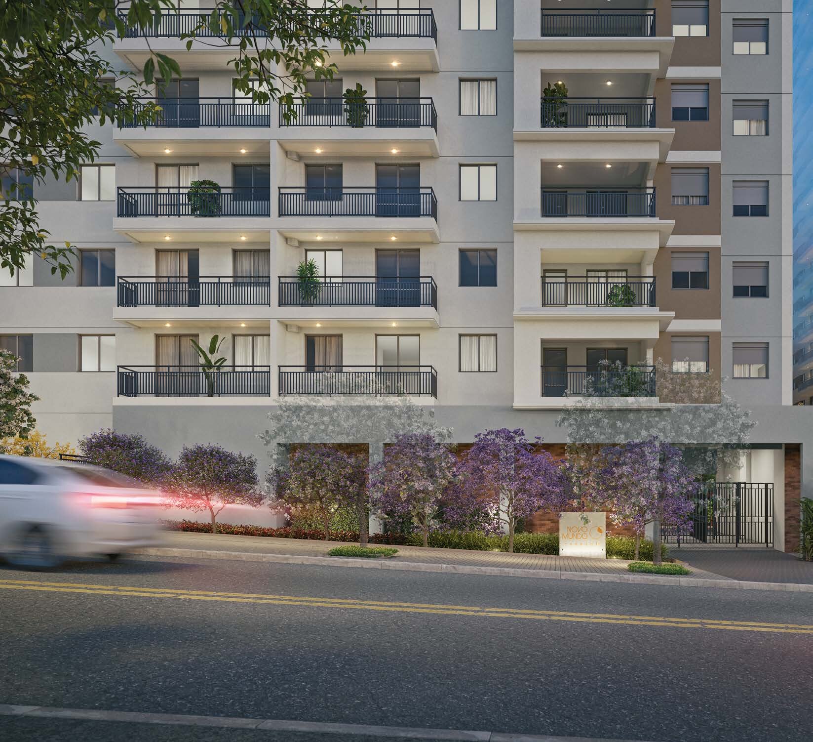 Fachada do Novo Mundo Carrão II, em Vila Carrão, São Paulo